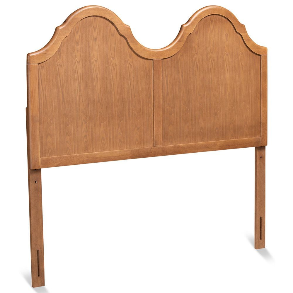 Baxton Studio Tobin King Arched Headboard in Ash Walnut, , large