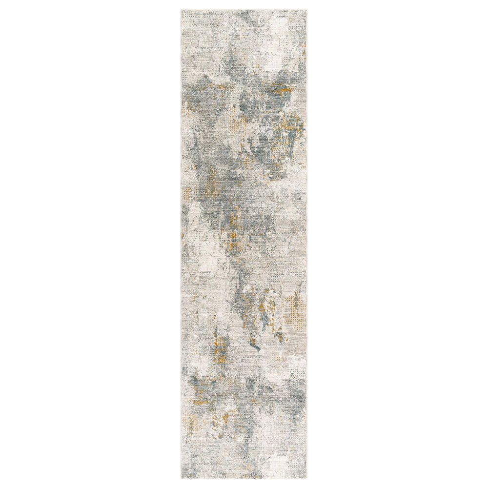 Surya Dresden DRE-2322 Medium Gray, Gray, White, Denim, Mustard and Light Slate 2&#39;7&quot; x 10&#39; Runner, , large