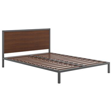 Homestyles Merge Queen Platform Bed in Brown and Dark Gray, , large