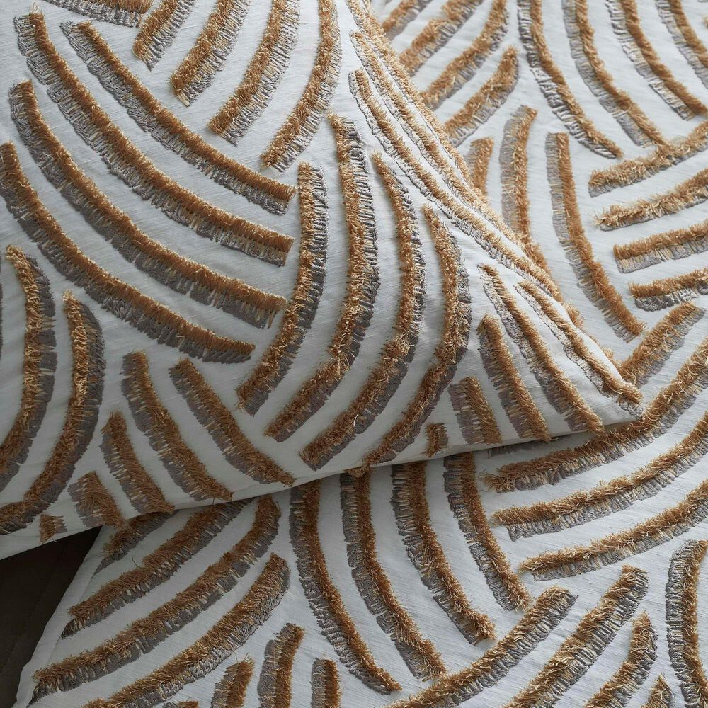 Ann Gish Trevi 96&quot; x 50&quot; Throw in Gold and Silver, , large