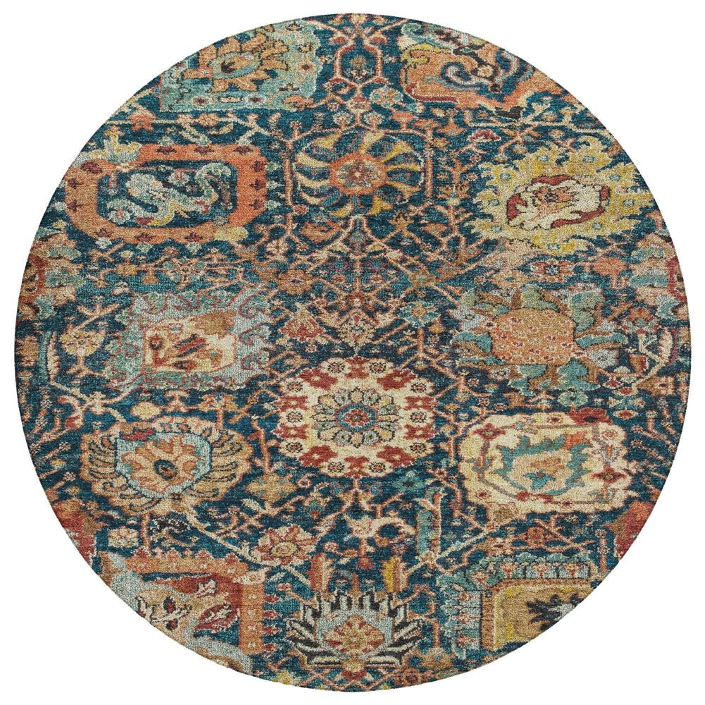 Dalyn Rug Company Tabrook TB10 Navy 8" Round Area Rug, , large