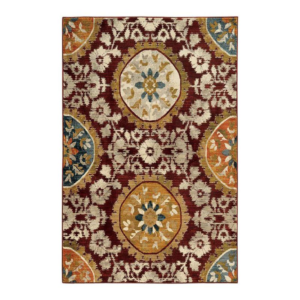 Oriental Weavers Sedona 6366A 7"10" x 7"10" Red Area Rug, , large