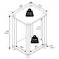 HOMLUX Simplistic 1-Tier End Table in White, , large