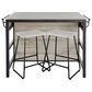 Steve Silver Carson Kitchen Island Set in Driftwood and Black, , large