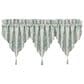 J. Queen New York Tranquility 40" x 21" Window Ascot Valance in Aqua, Cream and Gold, , large