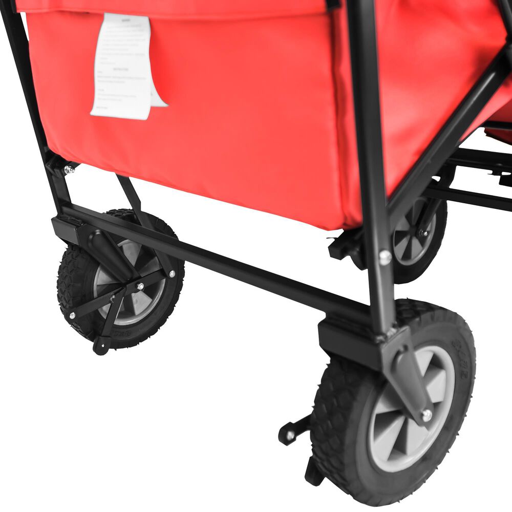 Wonderfold Utility Folding Wagon with Stand in Red, , large