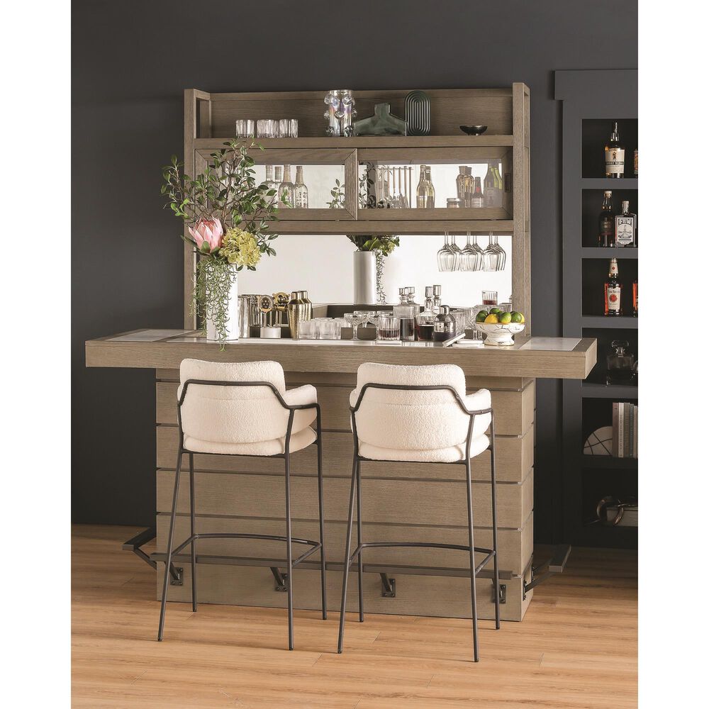 Simeon Collection Pure Modern Buffet Server with Hutch in Moonstone, , large