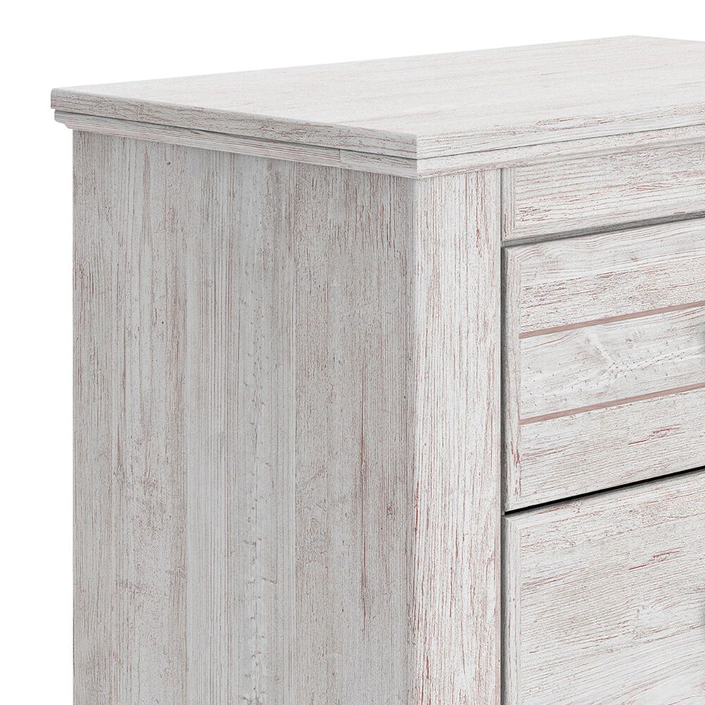 Ashley Makidern 4 Piece King Storage Bedroom Set with Six Drawers in Whitewash, , large
