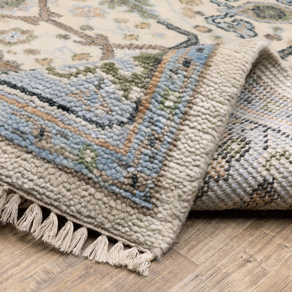Oriental Weavers Majorca Ivory and Blue 8&#39; x 10&#39; Area Rug, , large