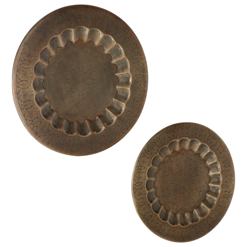 Maple and Jade 24&quot; x 24&quot; Wall Decor in Bronze &#40;Set of 2&#41;, , large