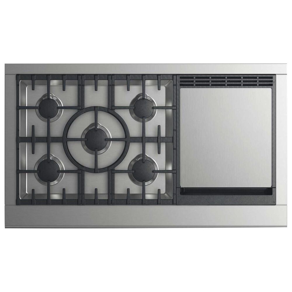 Fisher and Paykel 48" Gas Cooktop with 5-Burner in Stainless Steel, , large