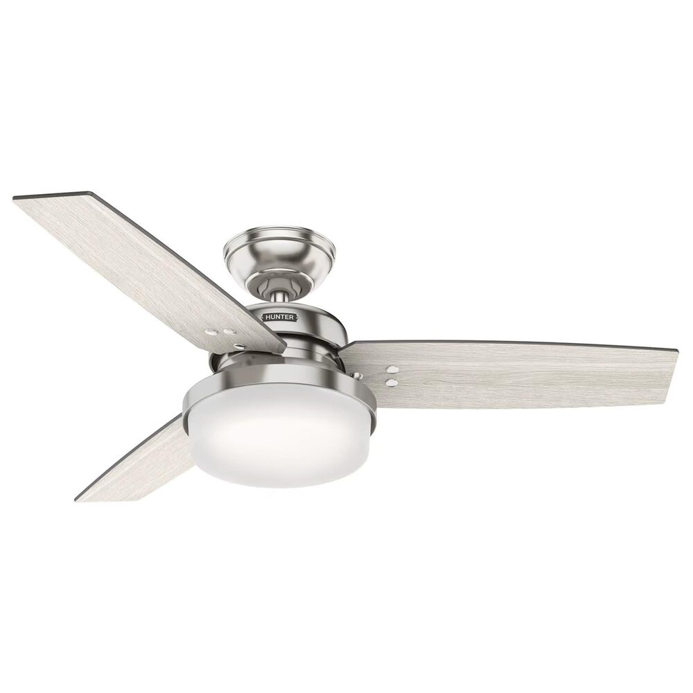 Hunter Sentinel 44" Ceiling Fan with LED Lights in Brushed Nickel, , large