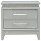 Belle Furnishings Reflections 2-Drawer Nightstand in Pearl White and Rhinestone, , large