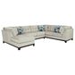 Ashley 3-Piece Left Facing Sectional with Chaise in Stone, , large