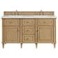 James Martin Vanities Lorelai 60" Double Vanity in Light Natural Oak with 3 cm Ethereal Noctis Quartz Top, , large