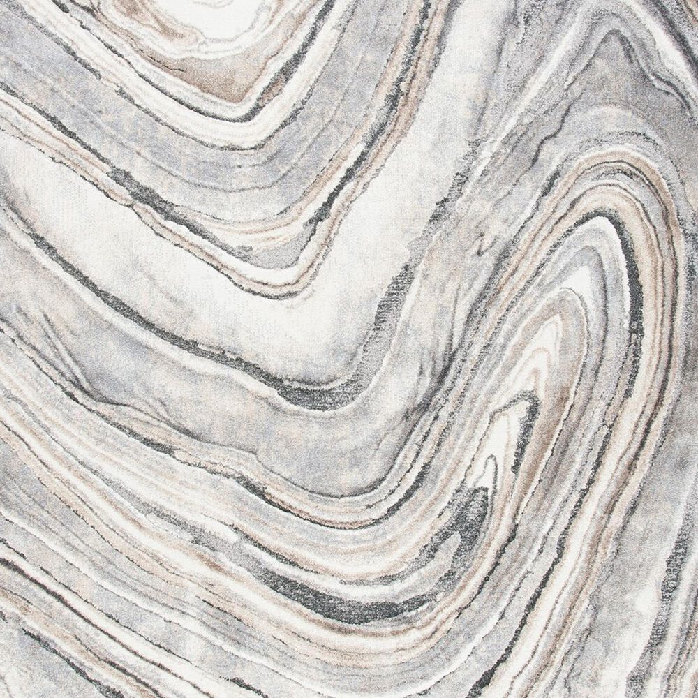Safavieh Cyrus Shag CYR132A 2&#39;2&quot; x 9&#39; Ivory and Grey Runner, , large