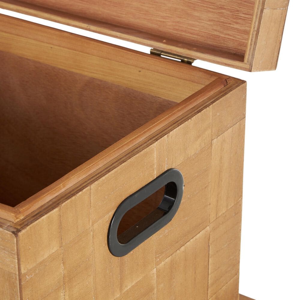 Maple and Jade 2-Piece Handmade Decorative Trunk Set in Brown, , large