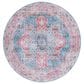 Safavieh Serapi  6"7" Round Blue and Rust Area Rug, , large