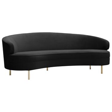 Tov Furniture Baila Velvet Sofa in Black, , large