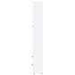 Coaster Hawthorne 4-Shelf Glass Door Tall Cabinet in White, , large