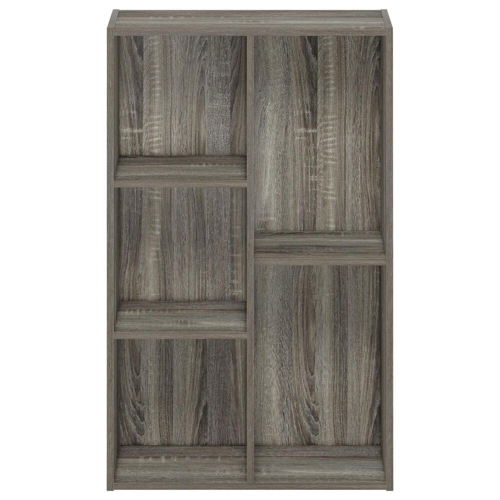 HOMLUX 5-Cube Open Shelf Storage Bookcase in French Oak, , large
