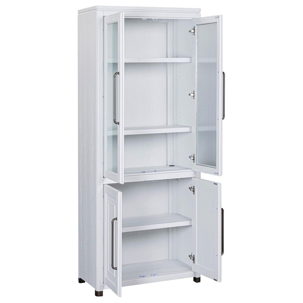 Riva Ridge Norah 4-Door Bookcase in White, , large