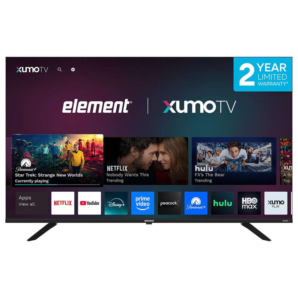 Element 55" Class Revolution Series 4K UHD HDR Frameless - Smart Xumo TV with 2.0 Soundbar in Black, , large
