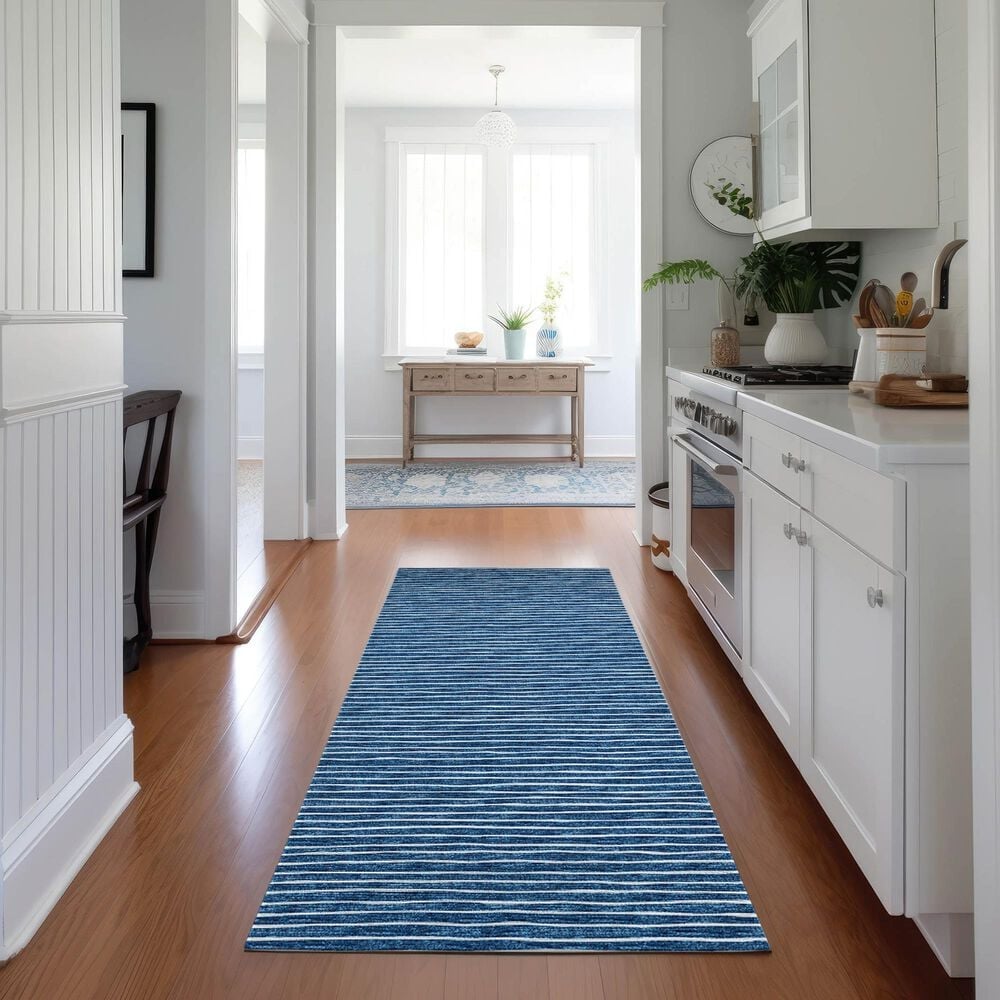 Dalyn Rug Company Laidley 2&#39;3&quot; x 7&#39;6&quot; Navy Indoor/Outdoor Runner, , large