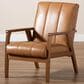 Baxton Studio Nikko Lounge Chair in Tan, , large