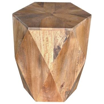 Crestview Collection Pleasant Hill Hexagon End Table in Light Brown, , large