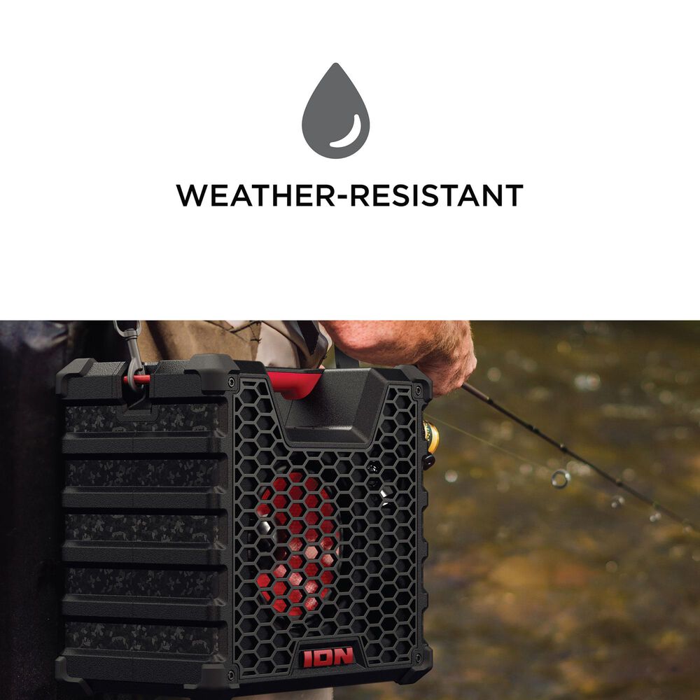 Ion Tailgater Tough Rugged Portable All-Weather Wireless Speaker in Black, , large