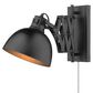 Golden Lighting Hawthorn 1-Light Wall Sconce in Matte Black, , large