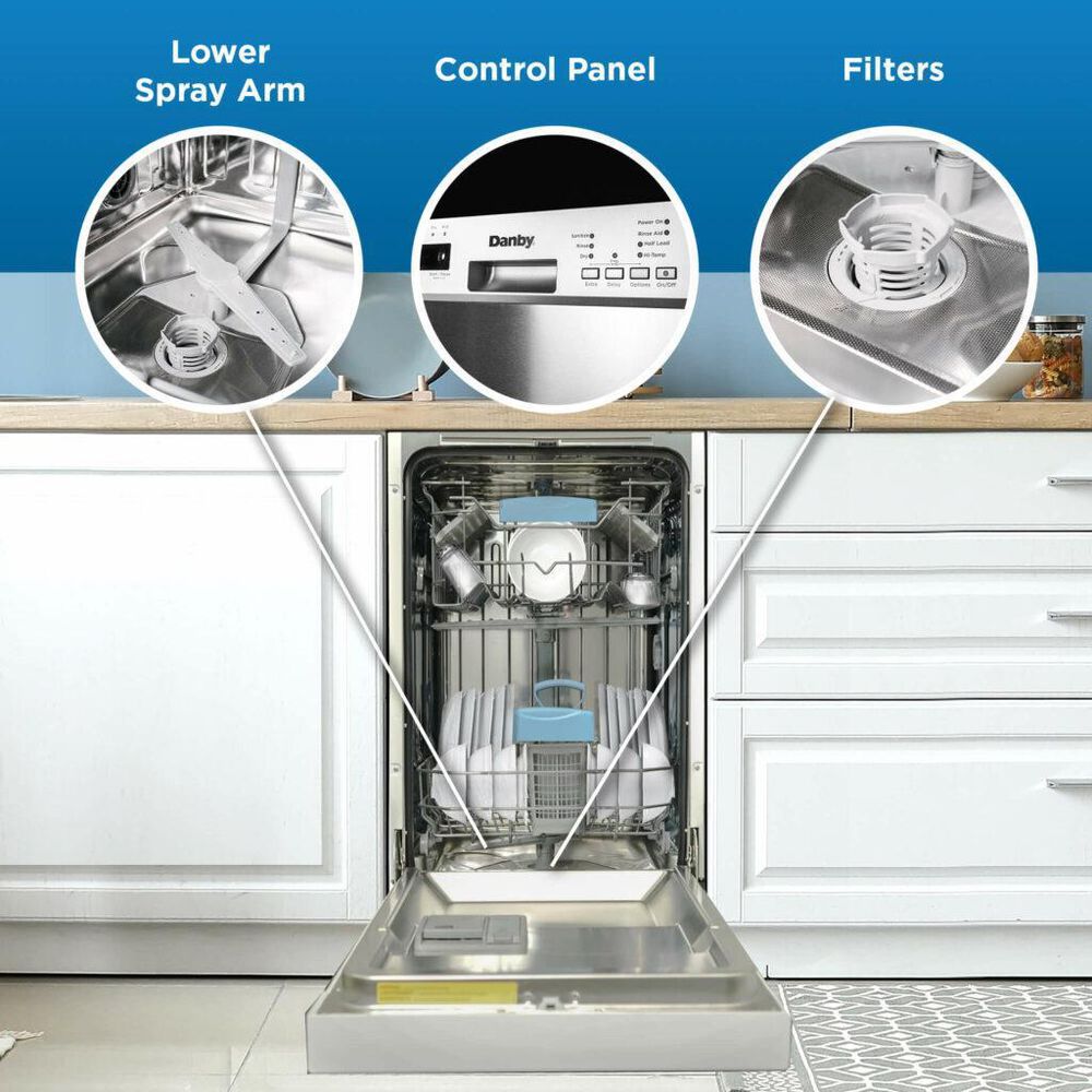 Danby 18&quot; Built-In Dishwasher with Child Lock in White, , large
