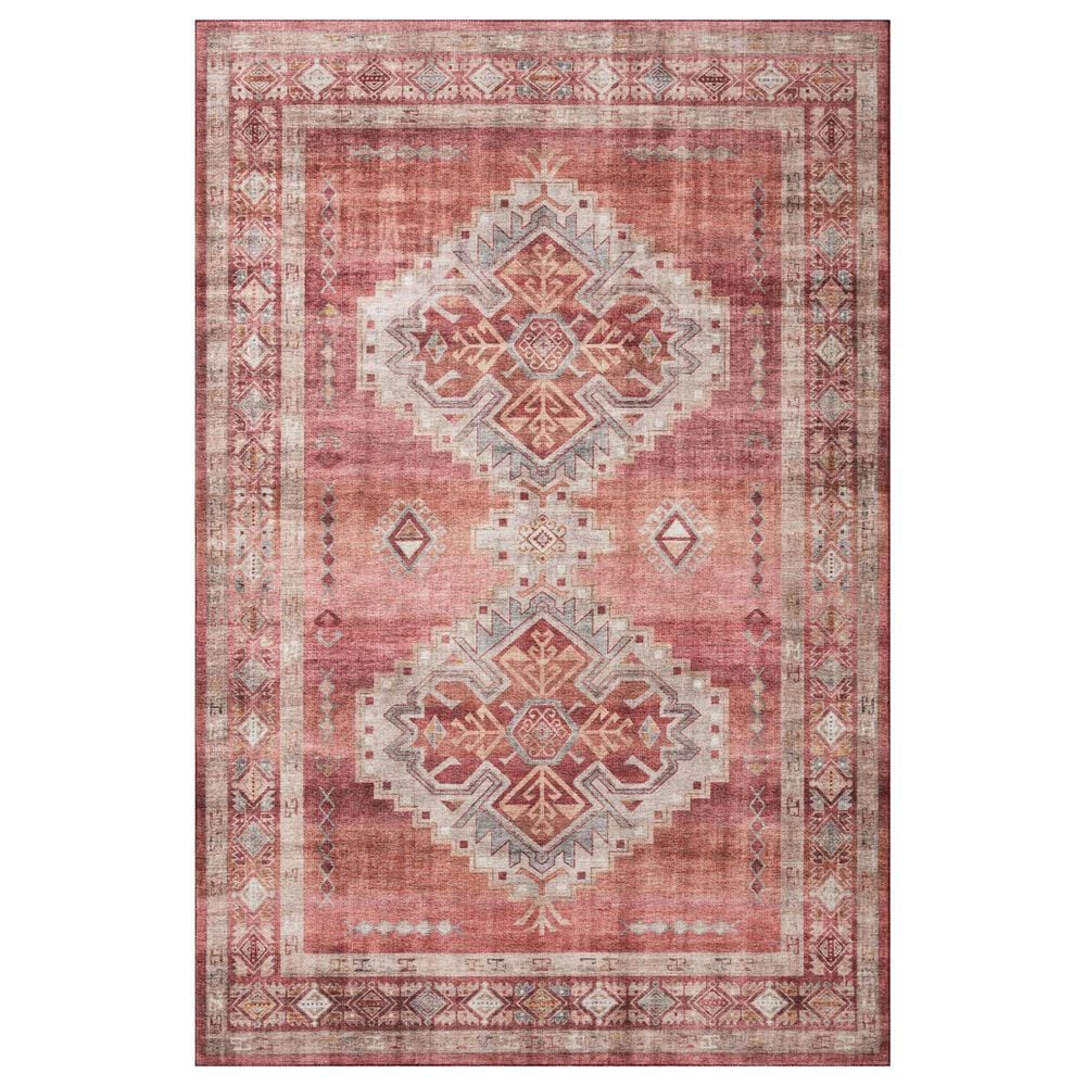Loloi II Heidi 8"6" x 11"6" Sunset and Natural Area Rug, , large