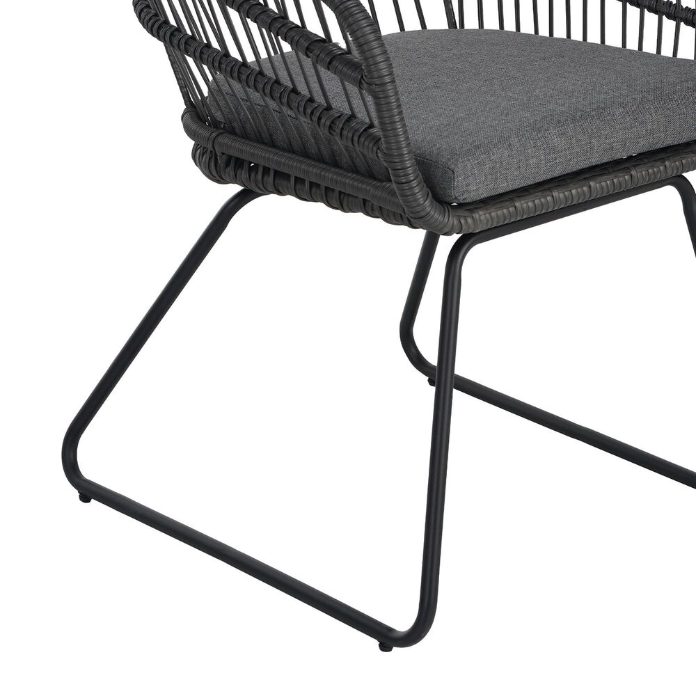 Hearth and Haven Terry Outdoor Dining Club Chair in Gray (Set of 2), , large