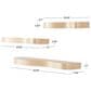 Maple and Jade 3-Piece Handmade Wall Shelf Set in Light Brown, , large