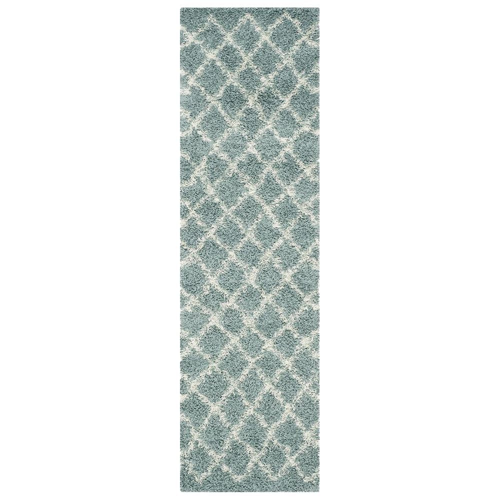 Safavieh Dallas Shag SGD258C-26 2&#39;3&quot; x 6&#39; Seafoam/Ivory Runner, , large