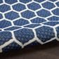 Nourison Twist Reversible 8" x 10" Navy Indoor/Outdoor Area Rug, , large