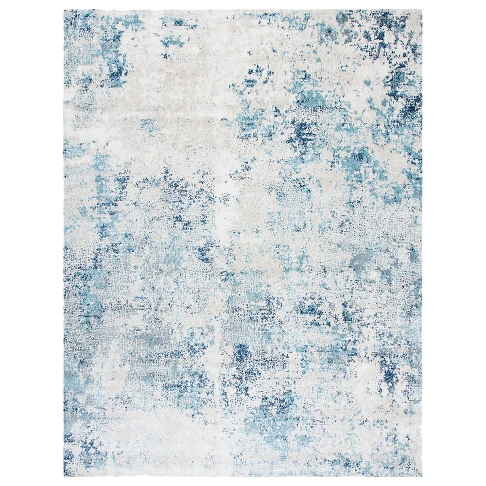Safavieh Aston 8" x 10" Ivory and Blue Area Rug, , large