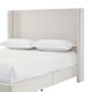 Hearth and Haven Hayden Queen Panel Bed with Ivory Upholstery in Walnut, , large