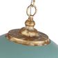 Golden Lighting Alison 8-Light Pendant with Teal Shade in Vintage Gold, , large