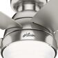 Hunter Lilliana 44" Ceiling Fan with LED Lights in Brushed Nickel, , large