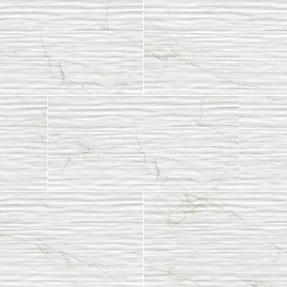 MS International Dymo Calacatta Stripe White 12&quot; x 24&quot; Ceramic Tile, , large