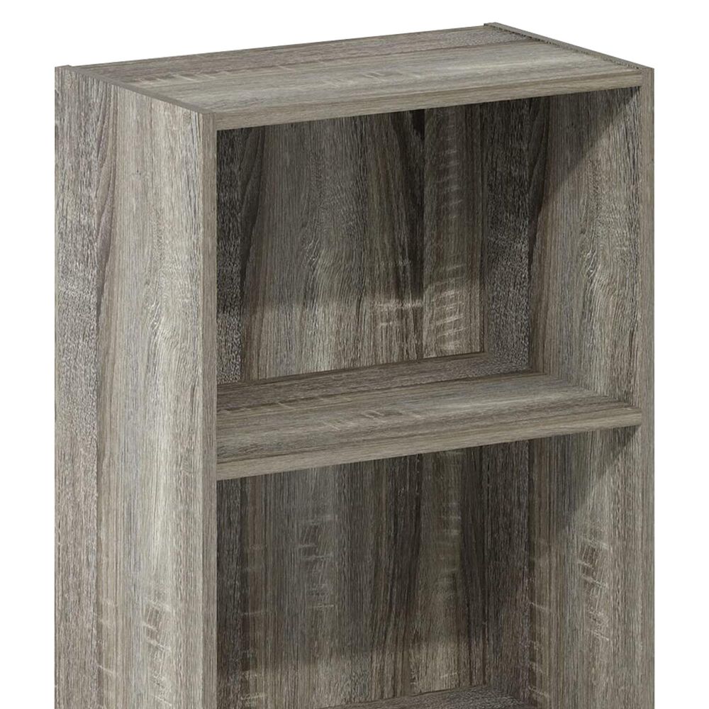 HOMLUX 3-Tier Open Shelf Bookcase in French Oak, , large