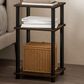 HOMLUX 3-Tier End Table in Columbia Walnut and Black, , large