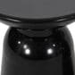 Hearth and Haven Large Patio End Table with Circular Design in Black, , large