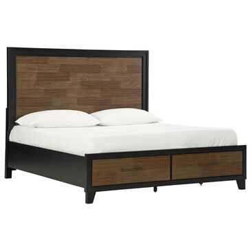 Ashley Kraeburn Queen Storage Bed in Black and Brown, , large