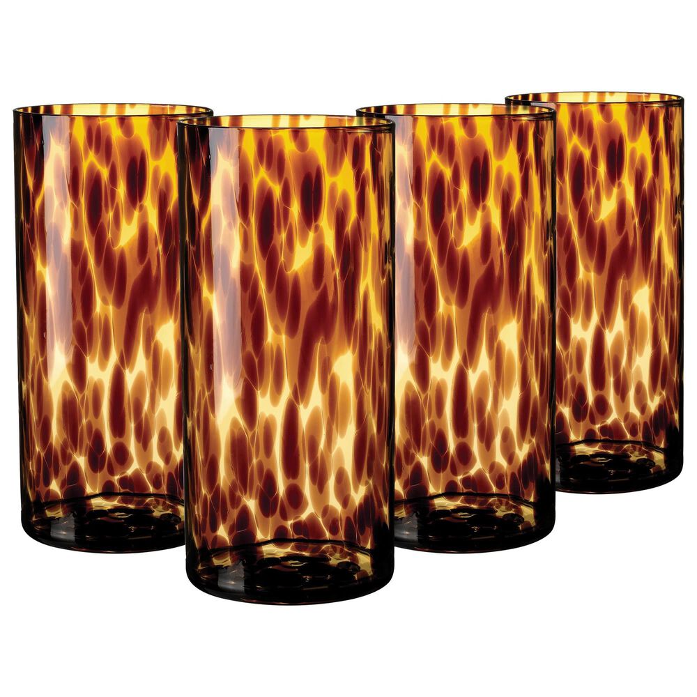 Gifts Plus 14.54 Oz Highball Glass in Tortoise (Set of 4), , large