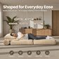 HOMLUX Convertible Sleeper Chair with Pillow and Back Support in Beige, , large