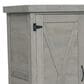 Hearth and Haven Outdoor Wooden Storage Cabinet with Metal Top and Adjustable Protective Footpad in Gray, , large
